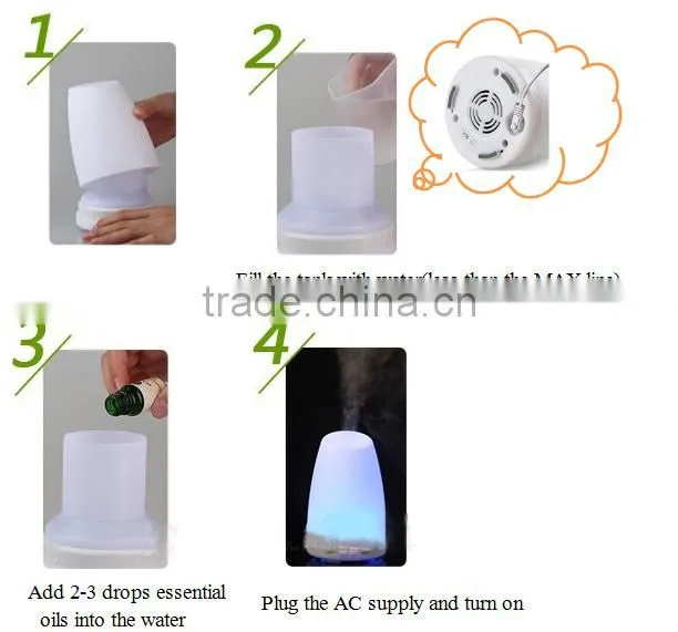 Big Promotion Colorful LED Aroma 100ml Portable Essential Oil Diffusers Wholesale