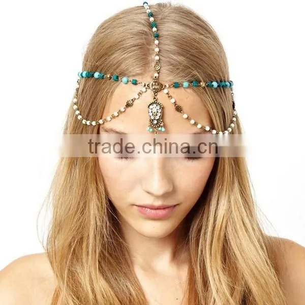 gold silver alloy elastics african girls hair ornaments wholesale