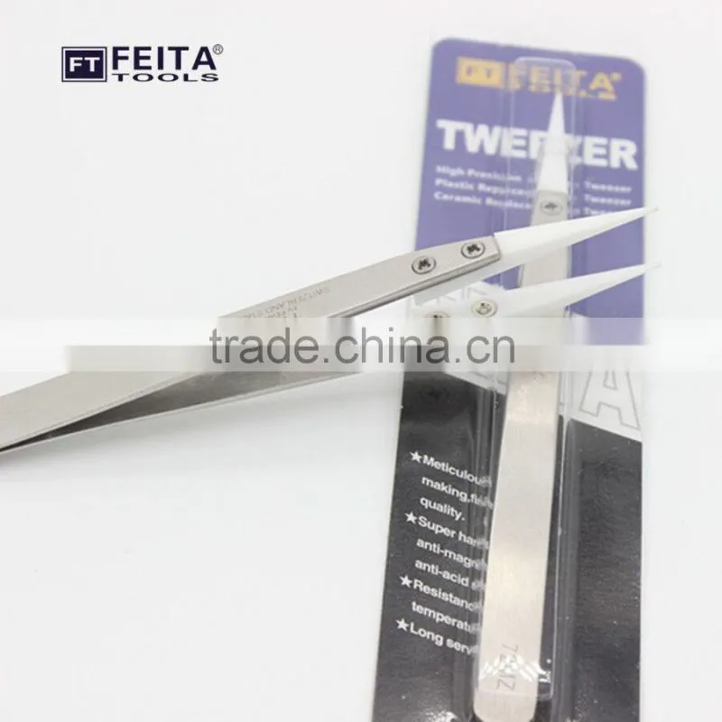 Precision Stainless Steel Tweezers/ Head-changed Resistant Tweezers Stainless Steel Ceramic Tweezers