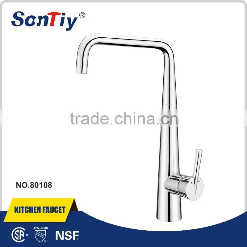 Single Handle Faucet Pull Down Polish Brass Kitchen Faucet 80135