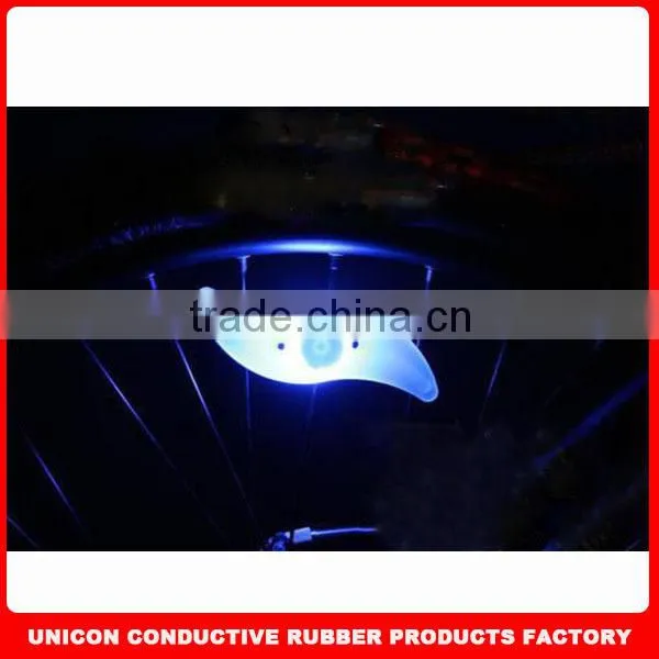 Newly fashion and alarm for safe silicone glowing wheel lights