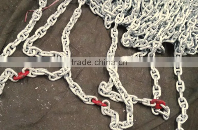 Galvanized Ship Anchor Chain with Stud, Marine Hardware 12.5mm -73mm