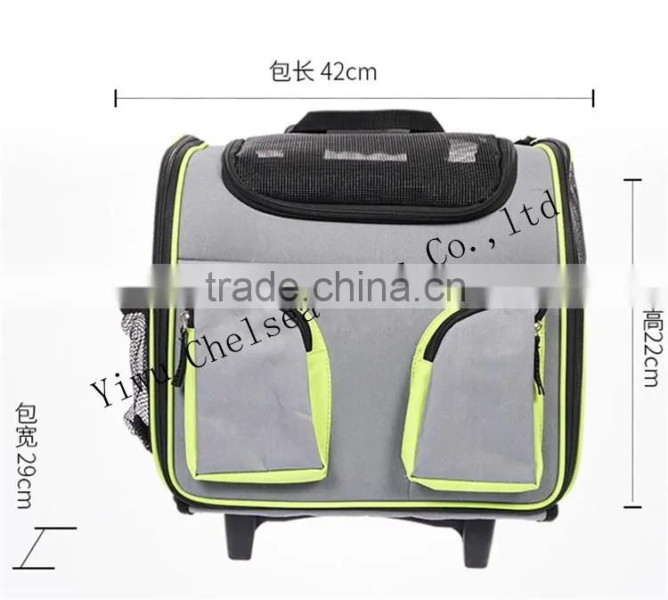 Cat cage with wheels Pet Carrier Luggage Box Dog Crate with wheels Dog Backpack Crate Rolling Wheel