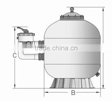 Fiber Glass Side Mount Sand Filter