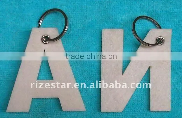 Customized logo printed felt keychain