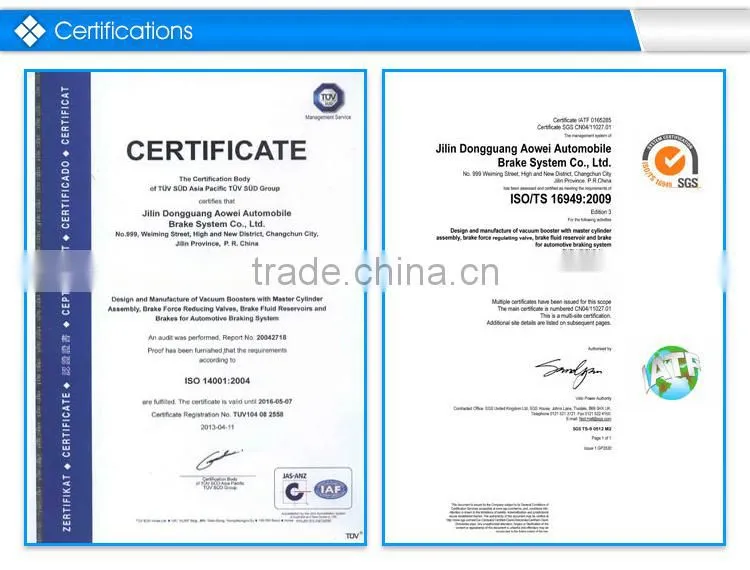OEM OE automotive auto parts brake system