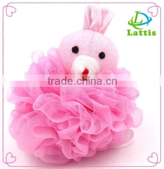 OEM Natural PE Mesh Shower Body Bath Sponge