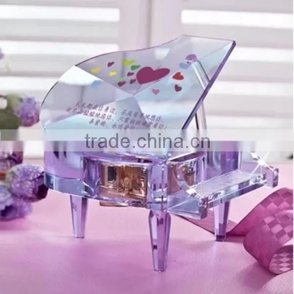 Beautiful crystal music instrument / piano model for souvenirs gifts & home decoration 2015