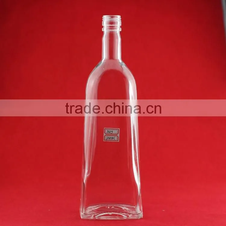Wholesale hot quality brandy glass bottles waterdrap whiskey bottles frosted beverage bottle