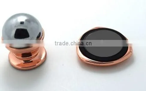 wholesale cell phone accessory aluminum magnetic car phone holder with 2 metal plate