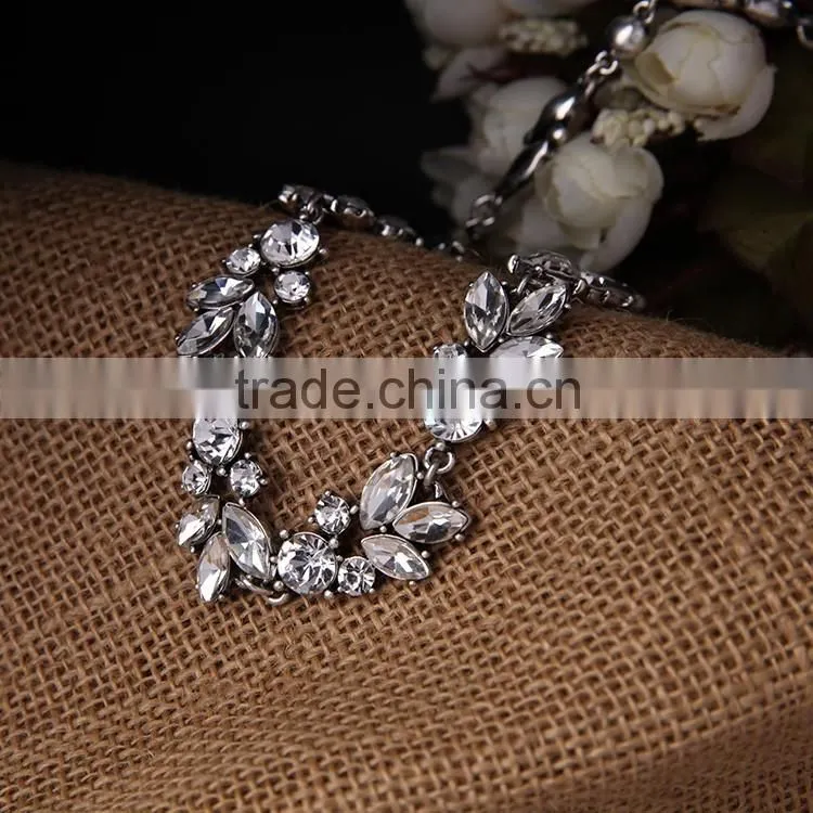 Cheap Wholesale Jewelry 2016 Latest Design Wedding Necklace Crystal Pendant Necklace