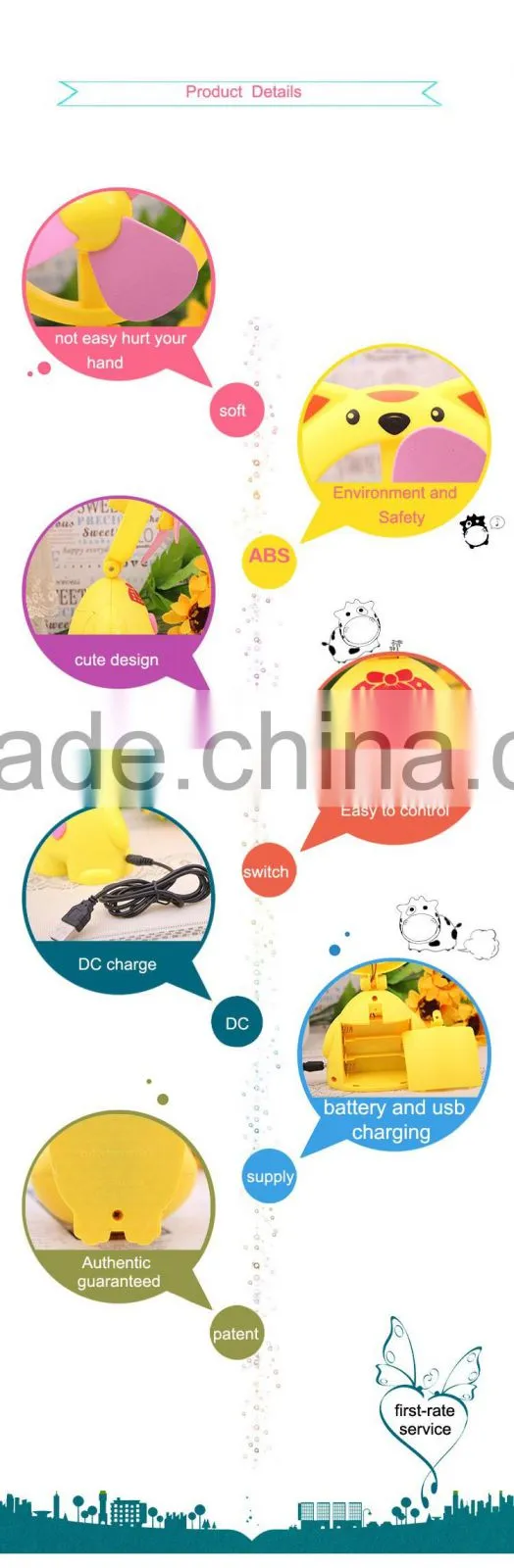 New product plastic charging mini usb fan with cold wind