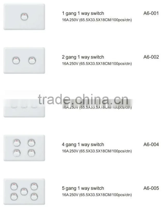 1 gang 1 way Australia Standard Wall Switch