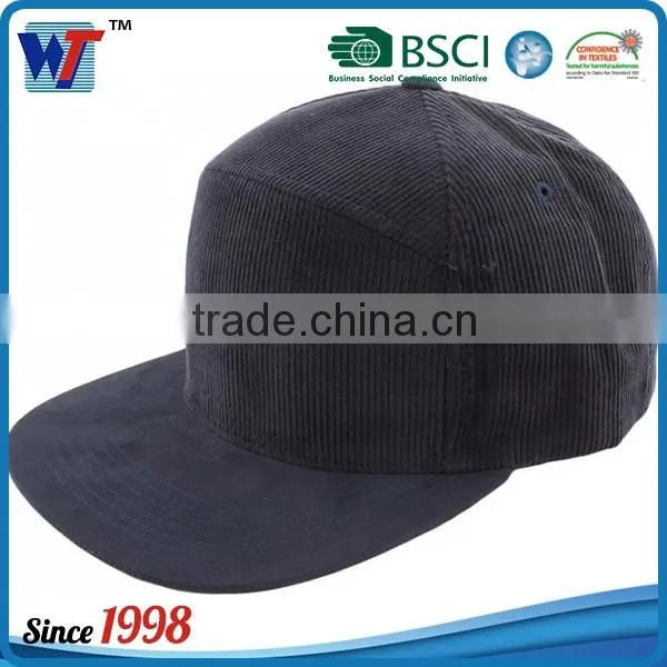cheap custom embroidery flat brim 6 panel snapback cap