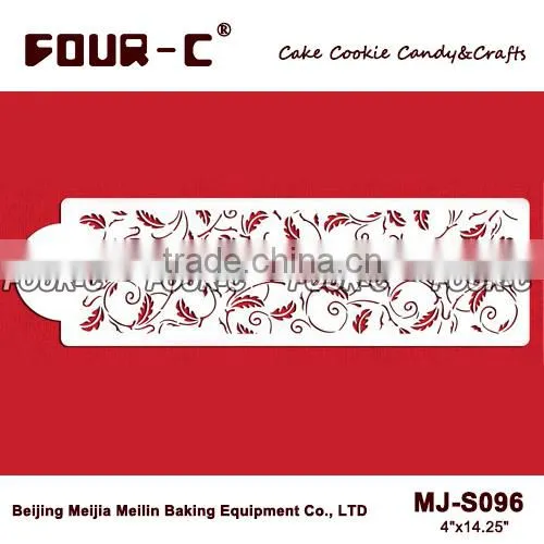 Oak Leaf cake decor stencils,plastic cake stencil,new arrivals sugar art stencil