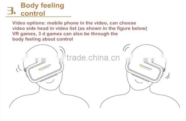 Factory vr shinecon 3.0 virtual reality vr 3d glasses for computer smartphone