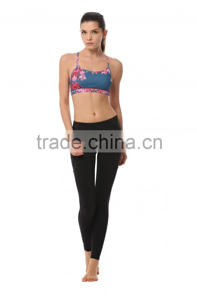 Custom design yoga bra gym fitness clothing sexy women and ladies sports bra wholesale