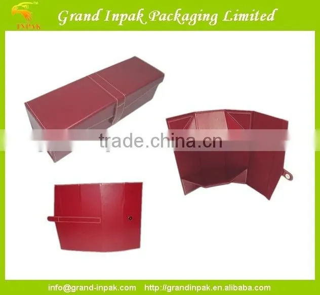 Cheap foldable cardboard bottle wine gift packaging box