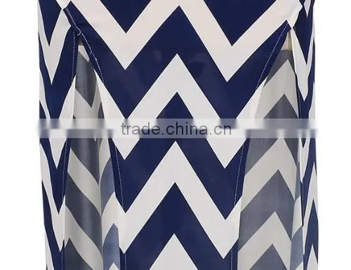 Stylish Lady Women's Fashion Sexy Striped Slit Long Skirt