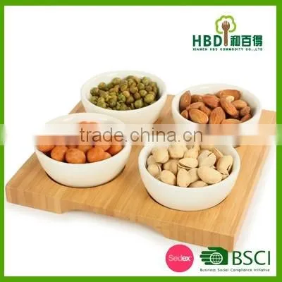 High quality hot selling bamboo dessert plate wholesale