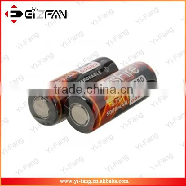 Protected 26650 3.7V Rechargeable Li-ion Battery 5000mah battery mobile