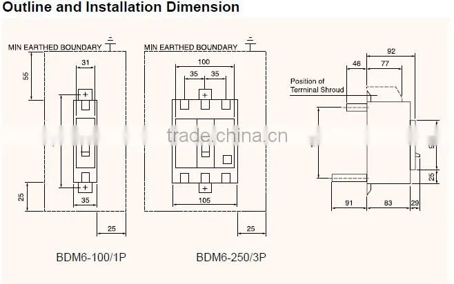 BDM6 DS 1P 40A MCCB CIRCUIT BREAKER