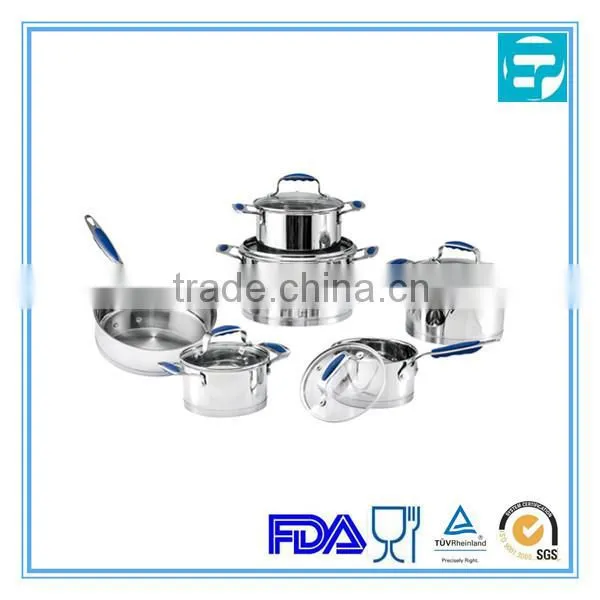 11Pcs Stainless Steel silicone Cookwares sets