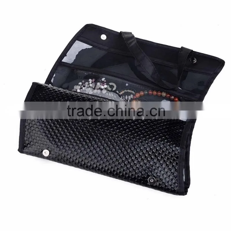 2016 promotional wholesale traving hanging PU luxury Jewelry bag customized