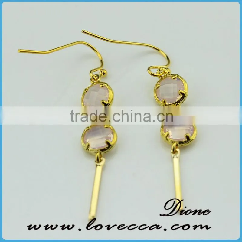 Glass Stone Earring fashion hot sell design various color stone Crystal Bead Earring
