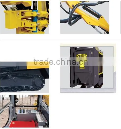 KT11S 18M depth,17bar Hydraulic rotary integral open air track drilling rig