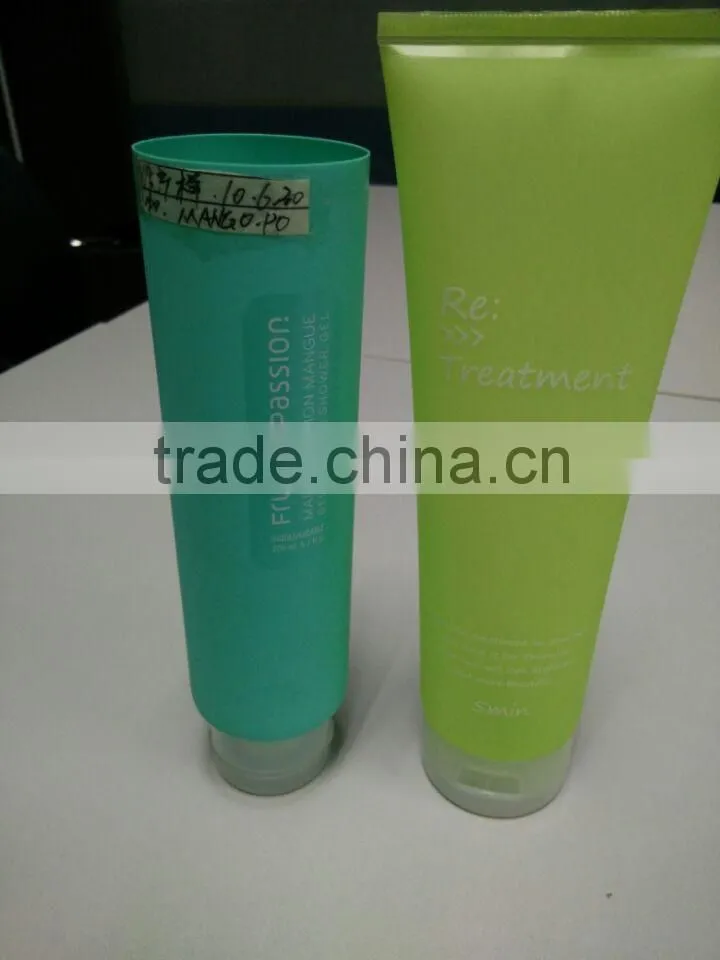 Wholesale young girl D50 green silk screen printing body wash tube plastic