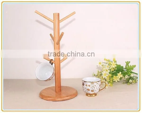 HJ-0003 Bamboo Kitchen Usage Display Hanging Rack for Hanging