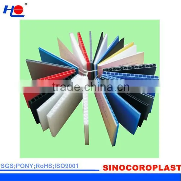 fade resistance and convenient to move corrugated plastic cardboard sheets