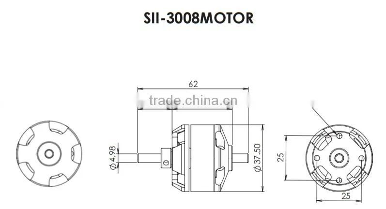 Scorpion SII-3008-1220KV (V2) Motor for Aeroplane