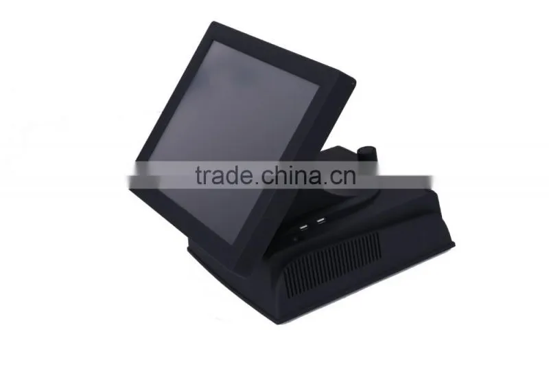 single-screen full-flat all-in-one Touch POS machine, 15'' hot sale touch pos machine, POS manufacturer
