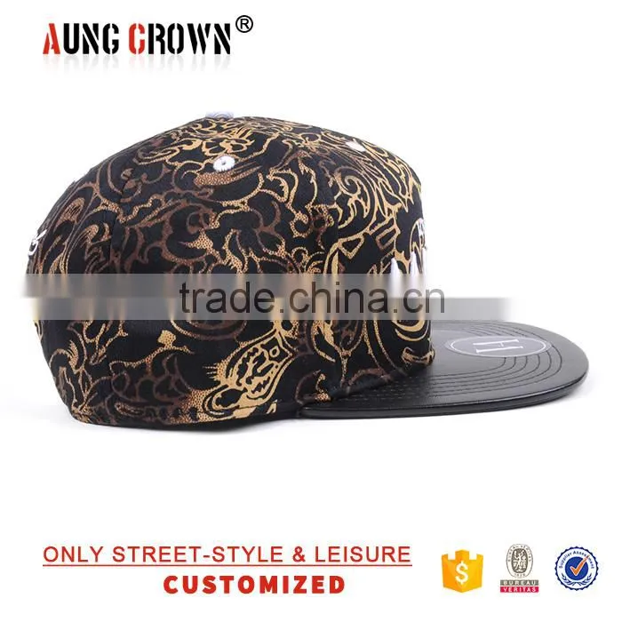 newest embroidery 5 panel snapback cap