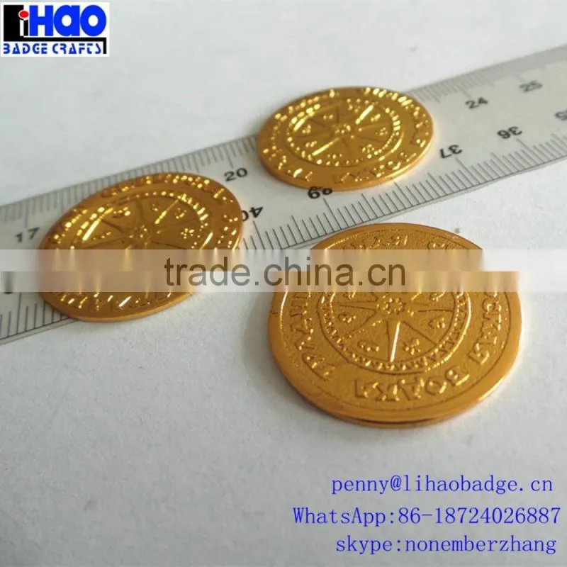 High quality custom metal game token coin,Embossing Metal Logo Coin