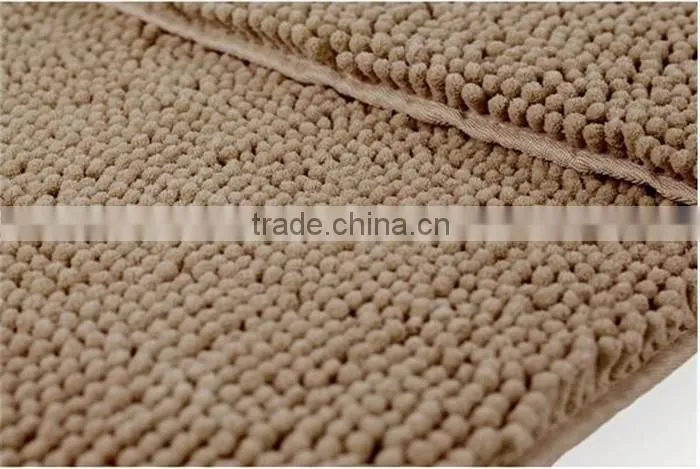 short pile microfiber chenille bath rug