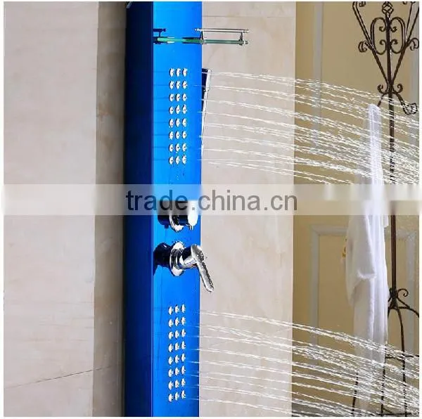 led shower panel blue color panel china product, shower stone wall panel, bamboo shower panel