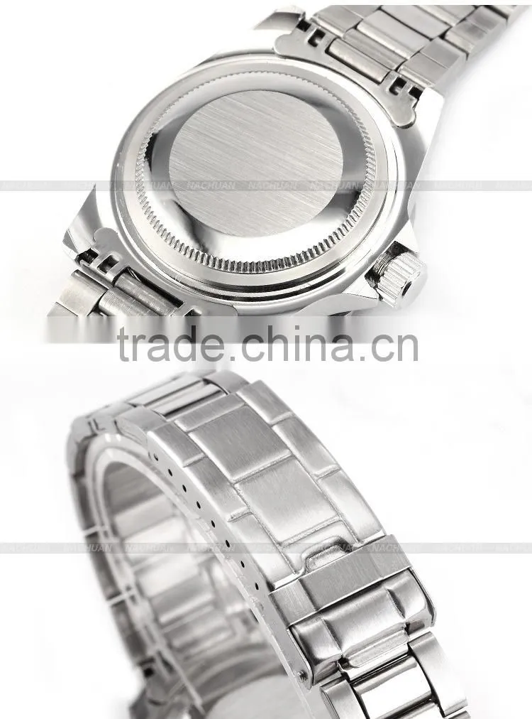 Luxury Red Stainless Steel Auto Date Automatic Mechanical Analog Watch