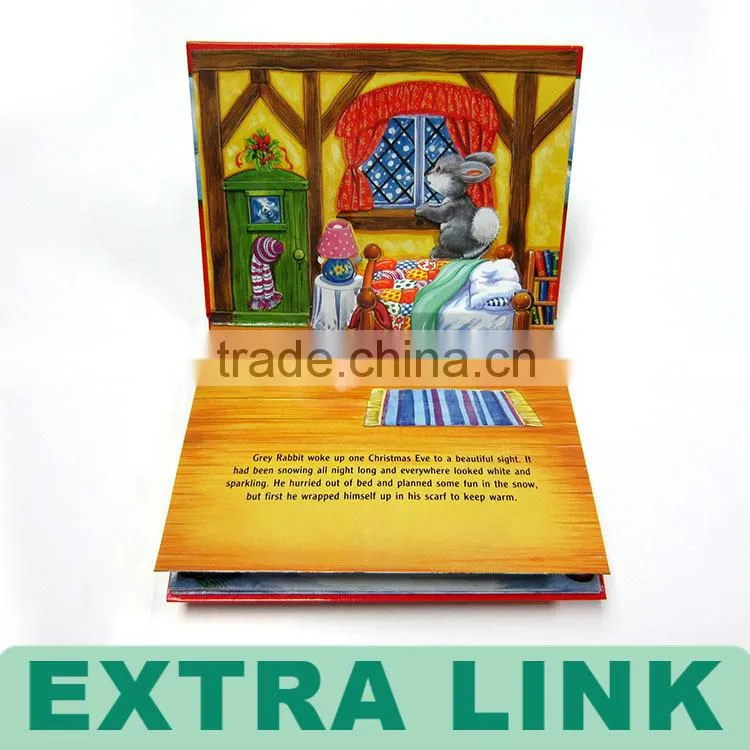 Children book/children cardboard book printing with plush toy