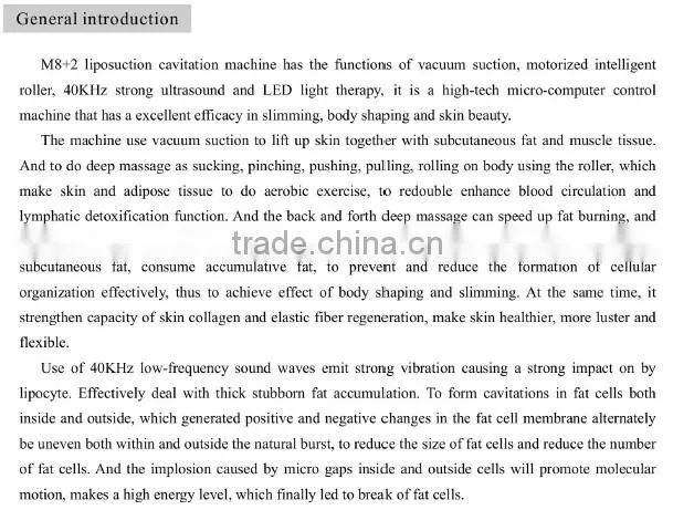 professional manufacturer wholesales Liposuction+Cavitation for slimming machine