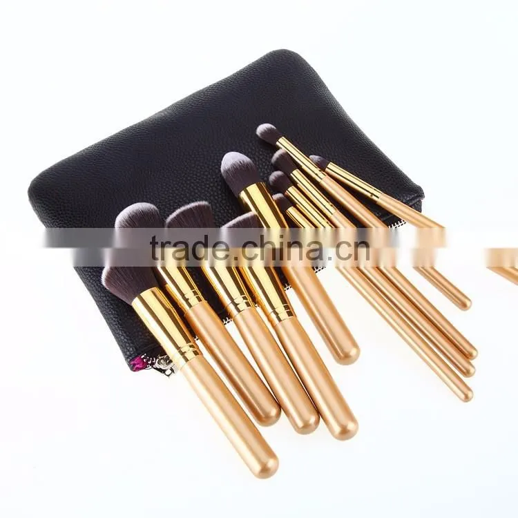 10Pcs Gold Private Label Makeup Brushes