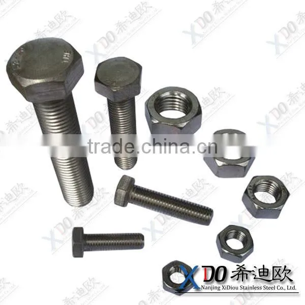 alloy 601. alloy600. alloy625 . stainless steel fasteners hex bolt and nut washer
