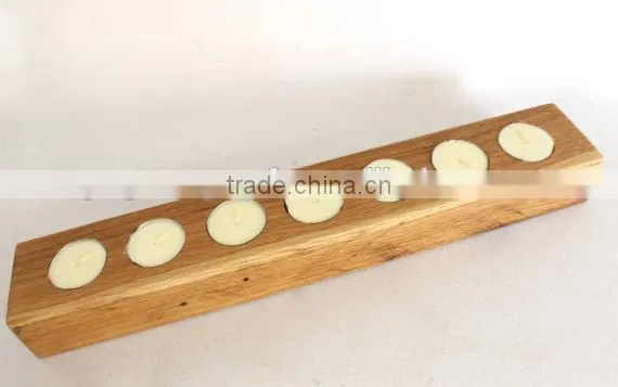 Modern Natural Home Decoration Wooden Candle Holder Reclaimed Wood Candle Holders Gifts