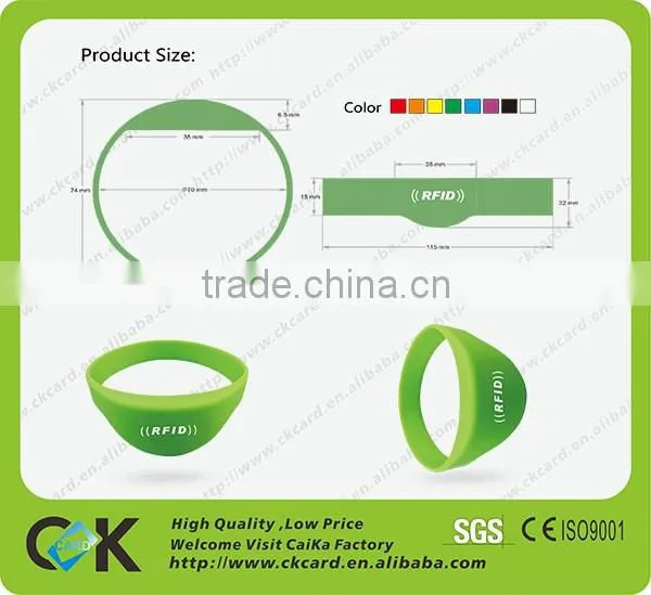 Wholesale custom NFC silicone wristband multi-color choice