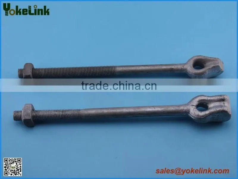 13550lbs Rolled thread hot dip galvanized forged thimble eyebolts