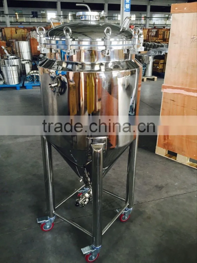 120L stainless steel Jacket conical beer fermenter