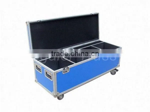 Wholesale portable aluminum cosmetic flight box case with wheel