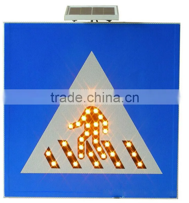 LED Ban pedestrians solar traffic sign